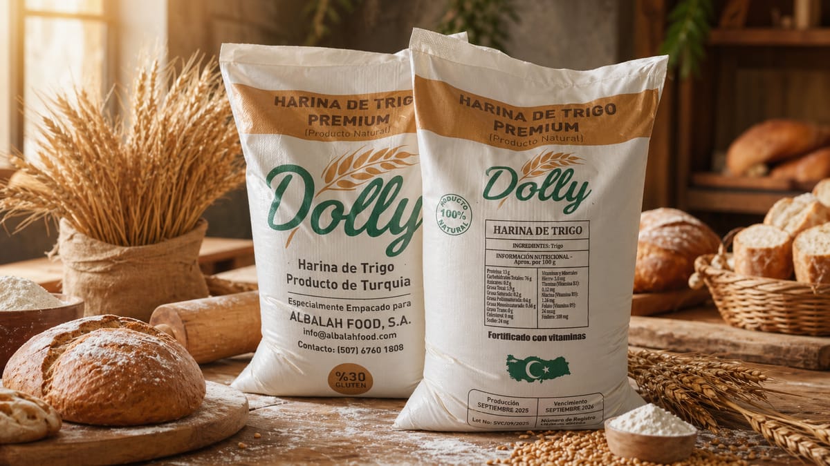 Sacos DOLLY Harina de Trigo Premium 25kg — tabla nutricional